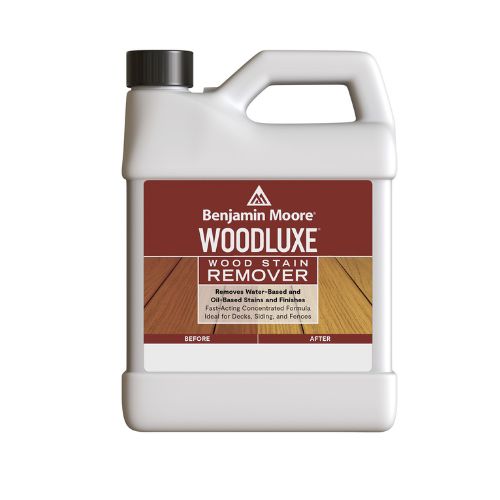 Benjamin Moore WOODLUXE Stain Remover, fast-acting for decks, siding, and fences.
