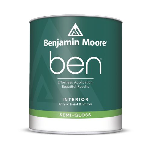 BEN Interior Semi-Gloss Paint, Easy Application, Durable Finish, 1 Quart