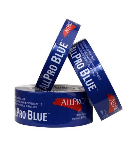 ALLPRO BLUE MASKING TAPE, three rolls of 1.88" x 60yd blue painter's tape, for precise painting.