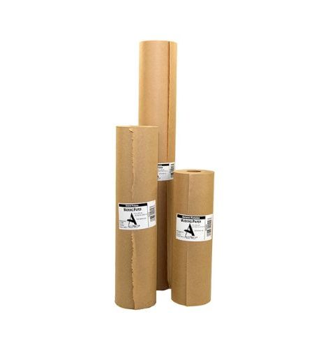 GENERAL PURPOSE MASKING PAPER, three rolls of brown kraft paper in various sizes, labeled for use.