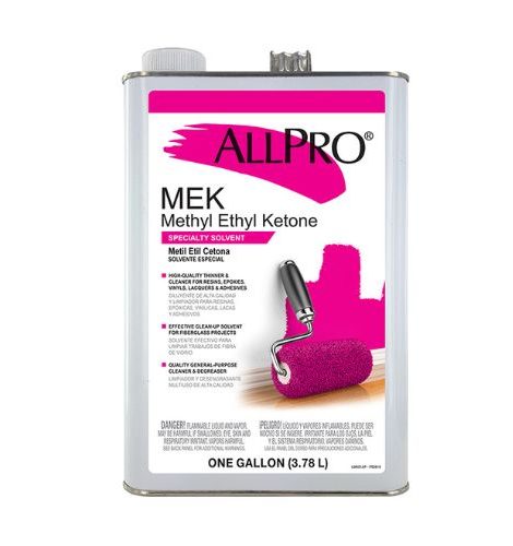 Solvents & Thinners, ALLPRO MEK Methyl Ethyl Ketone, for paint prep and cleaning.