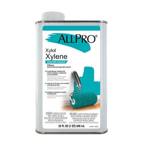 Solvents & Thinners, ALLPRO Xylol Xylene, for paint thinning and cleaning, in teal design.